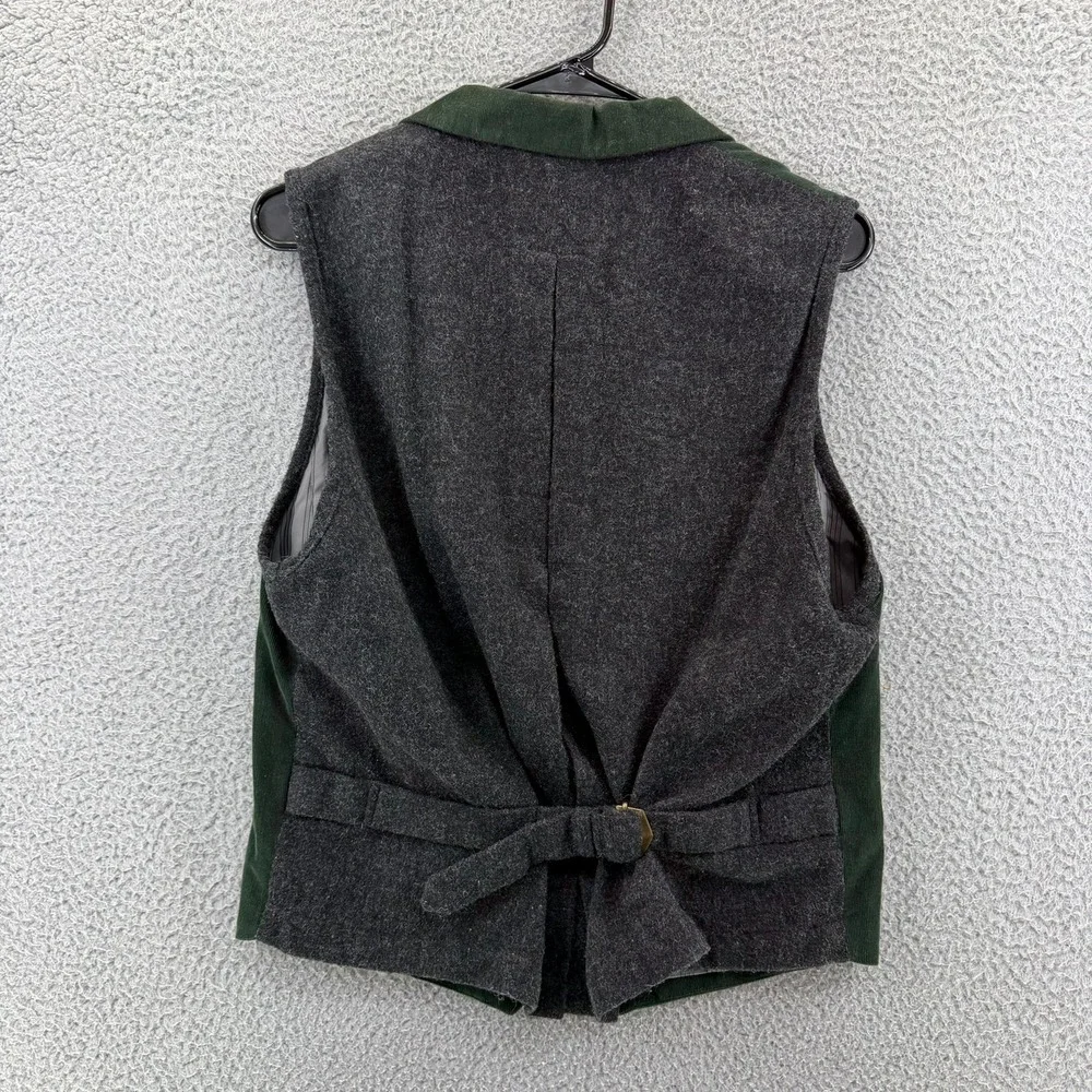 Vintage Gap Corduroy Vest Men Small Green Notched Lapel Button Up 90s Y2K